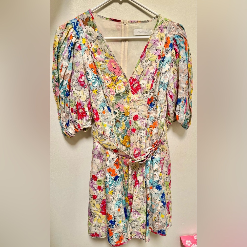 Zimmermann Multicolor Floral Mini Dress